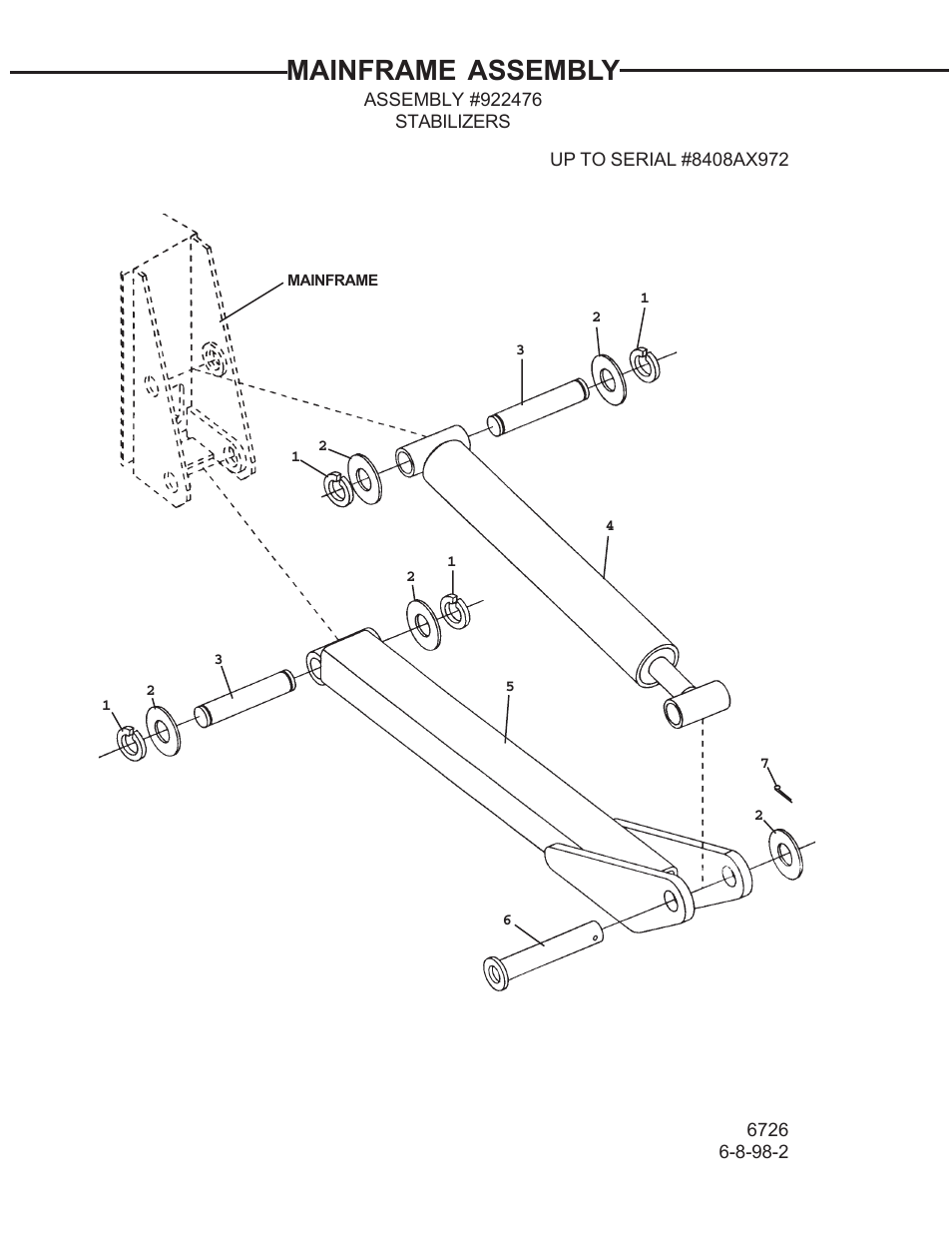 Mainframe assembly | Allmand Brothers TLB 408 BACKHOE User Manual | Page 19 / 93