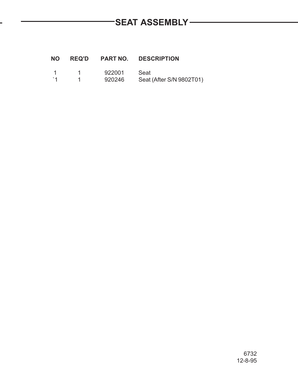 Seat assembly | Allmand Brothers TLB 408 BACKHOE User Manual | Page 22 / 93