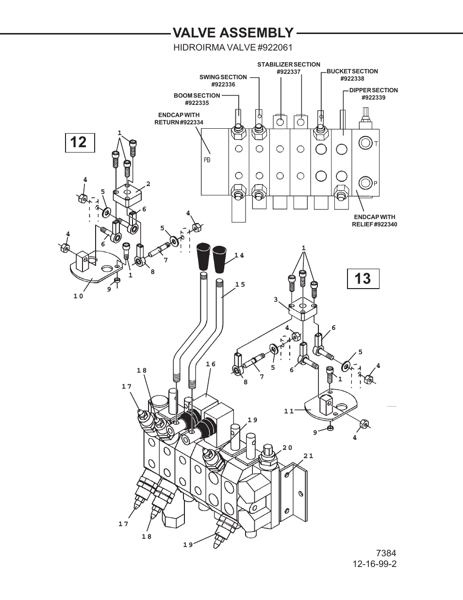Valve assembly | Allmand Brothers TLB 408 BACKHOE User Manual | Page 35 / 93