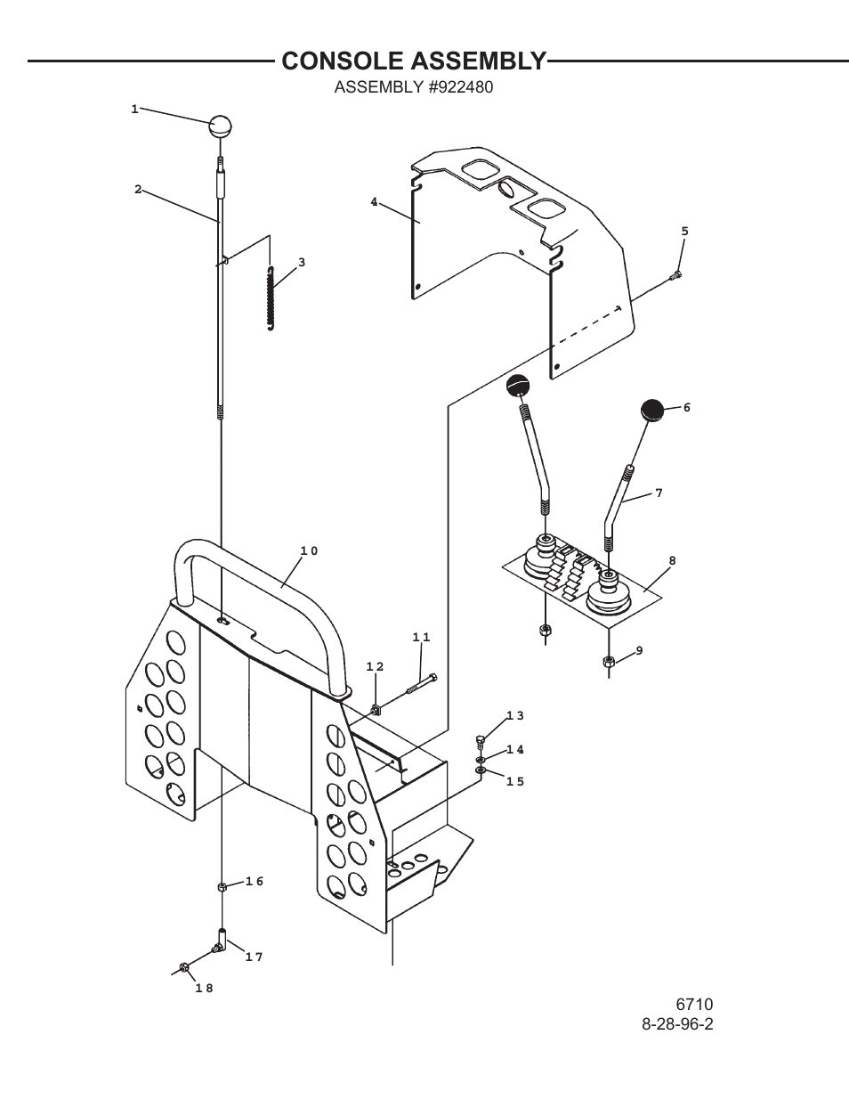 Console assembly | Allmand Brothers TLB 408 BACKHOE User Manual | Page 39 / 93