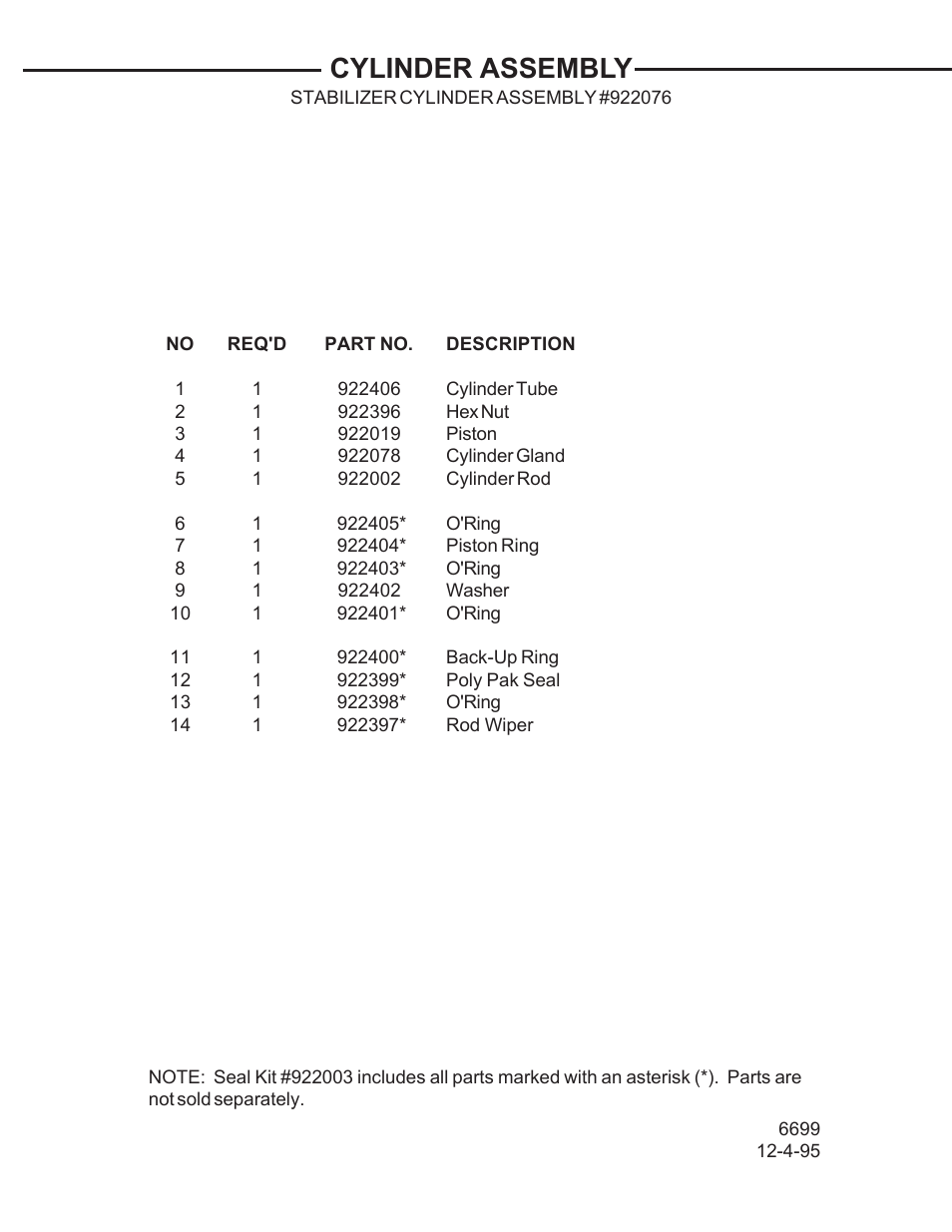 Cylinder assembly | Allmand Brothers TLB 408 BACKHOE User Manual | Page 66 / 93