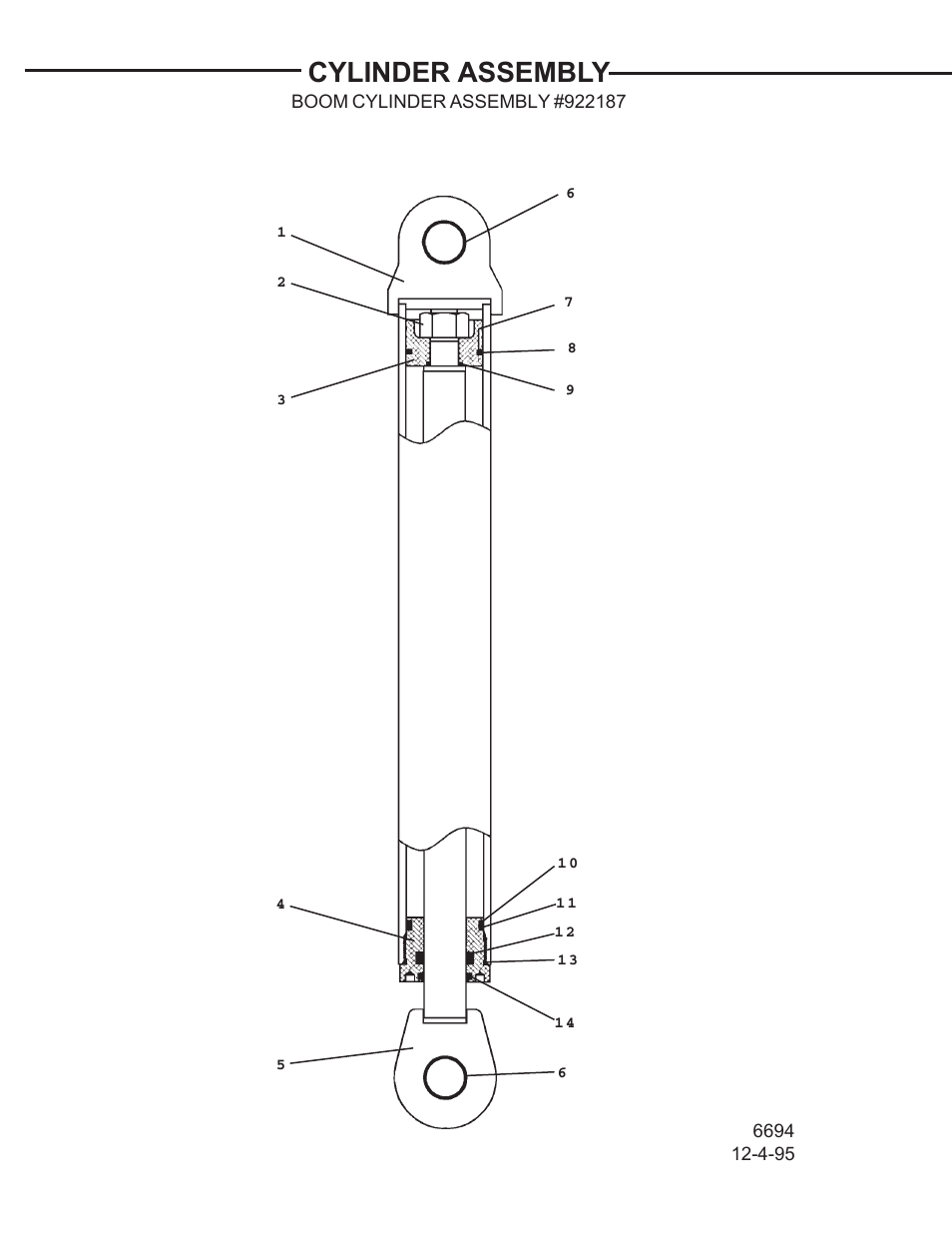 Cylinder assembly | Allmand Brothers TLB 408 BACKHOE User Manual | Page 69 / 93