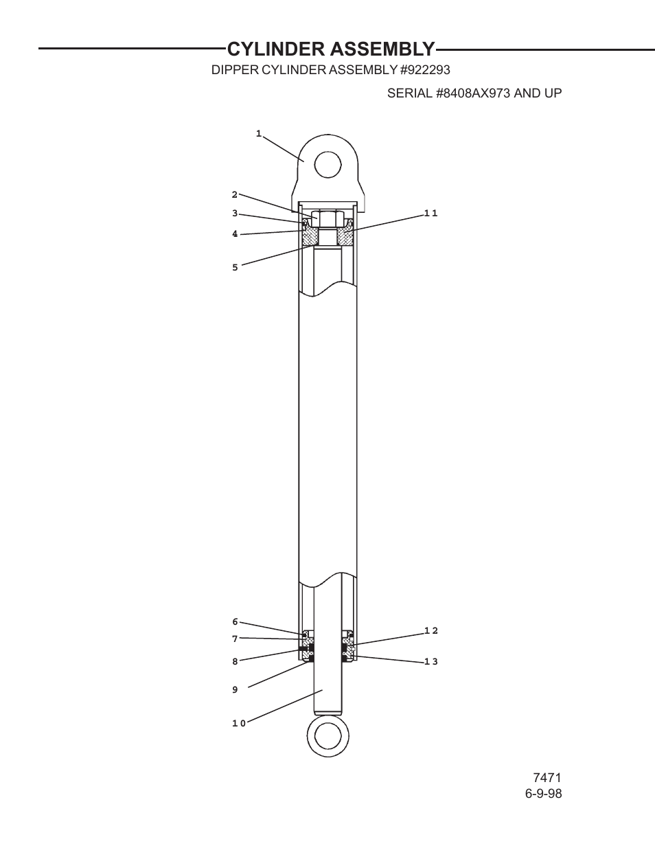 Cylinder assembly | Allmand Brothers TLB 408 BACKHOE User Manual | Page 71 / 93