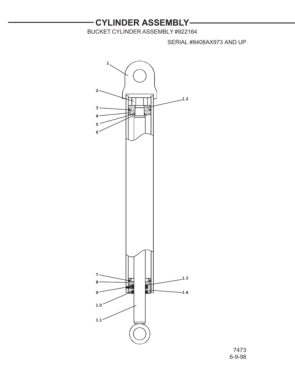 Cylinder assembly | Allmand Brothers TLB 408 BACKHOE User Manual | Page 75 / 93
