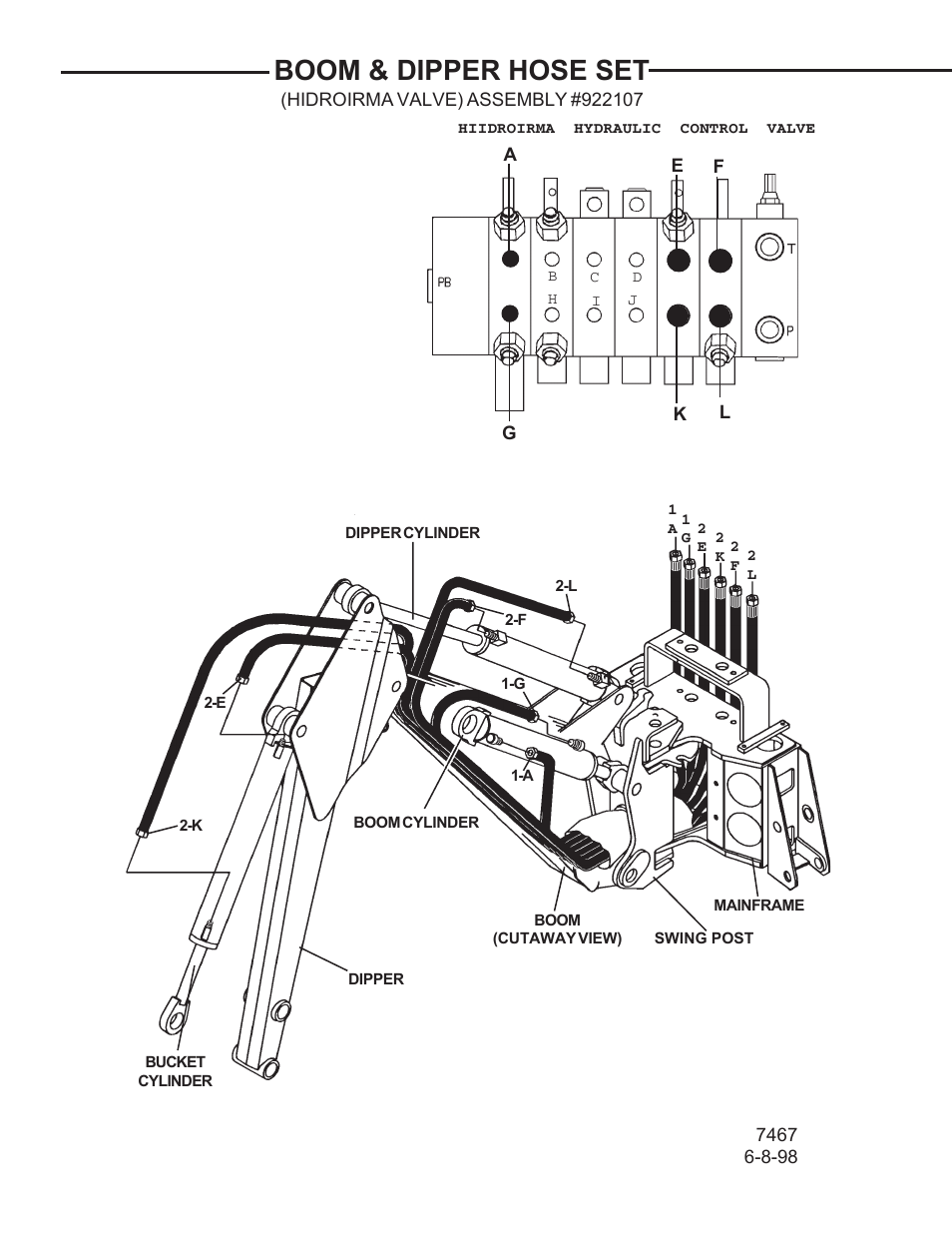 Boom & dipper hose set | Allmand Brothers TLB 408 BACKHOE User Manual | Page 81 / 93