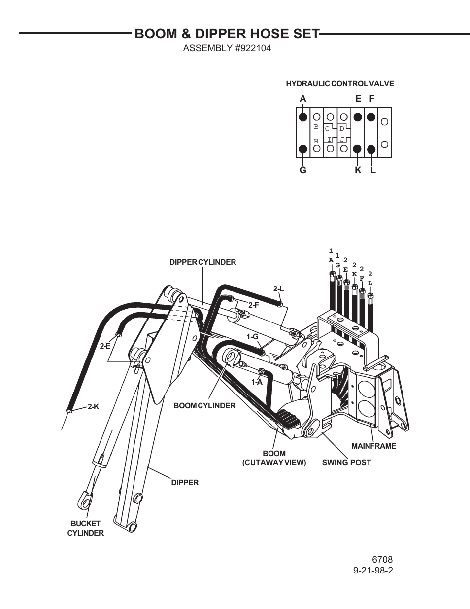 Boom & dipper hose set | Allmand Brothers TLB 408 BACKHOE User Manual | Page 83 / 93