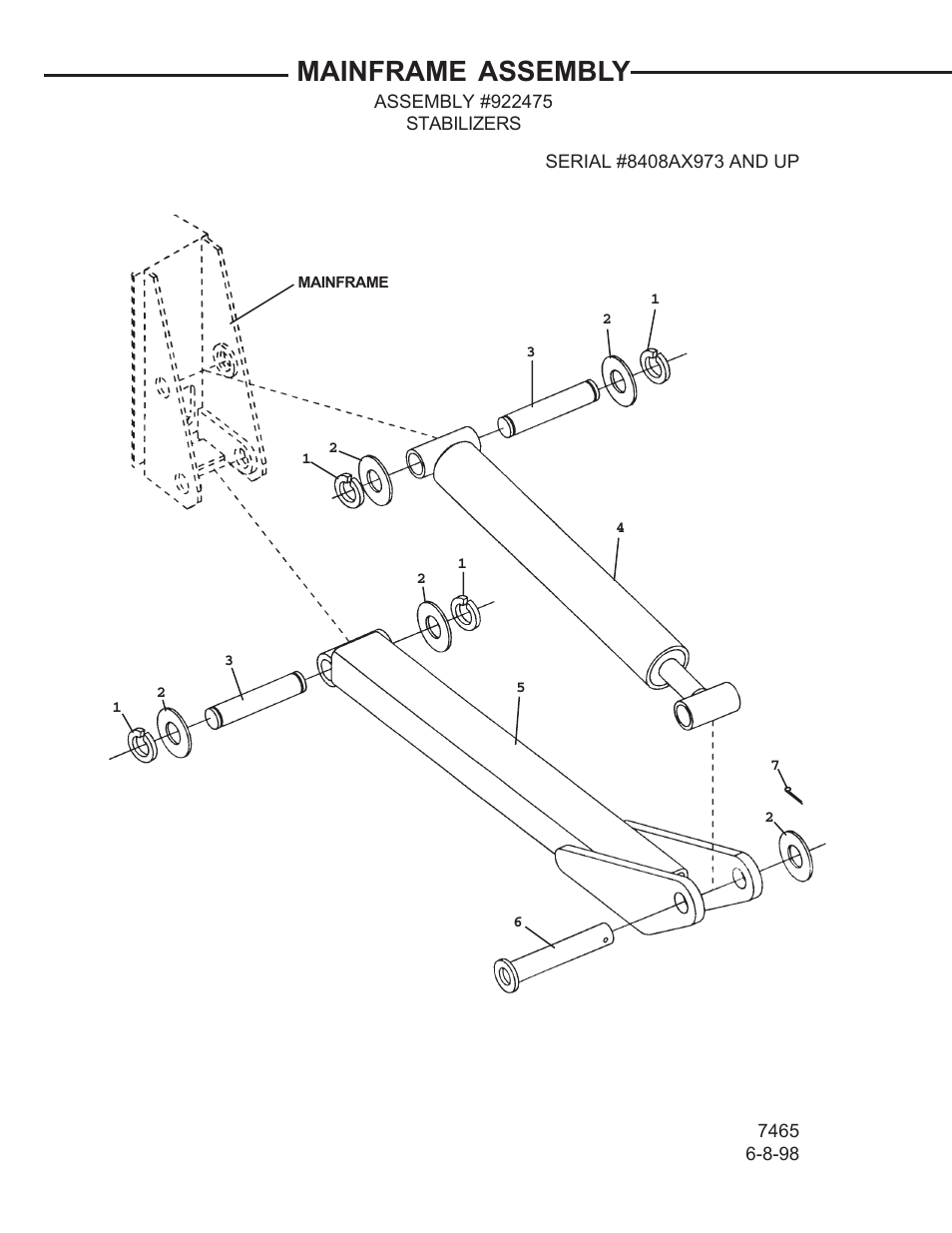 Mainframe assembly | Allmand Brothers TLB 408 BACKHOE User Manual | Page 9 / 93