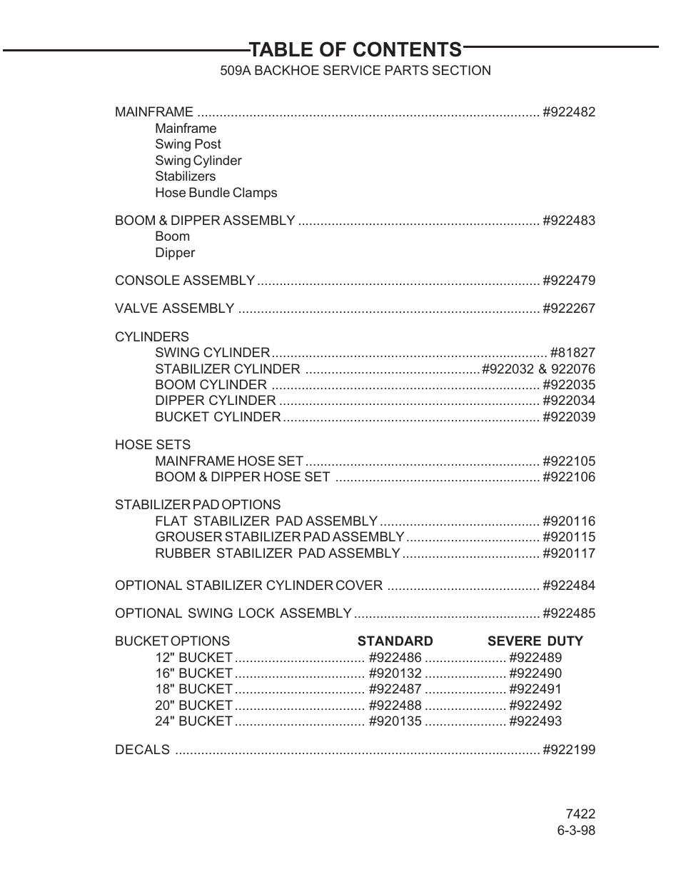 Allmand Brothers TLB 509A BACKHOE User Manual | Page 2 / 58