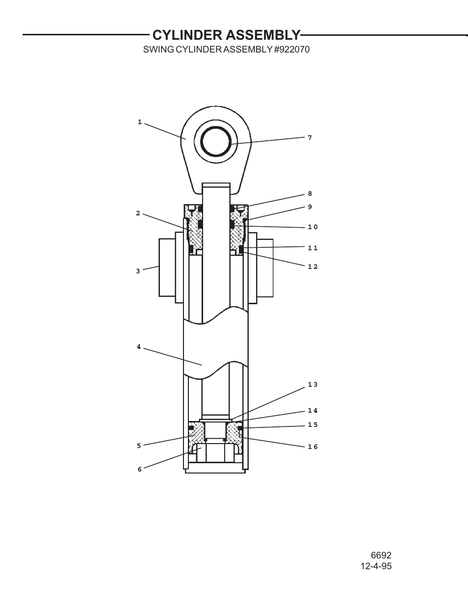 Cylinder assembly | Allmand Brothers TLB 509A BACKHOE User Manual | Page 25 / 58