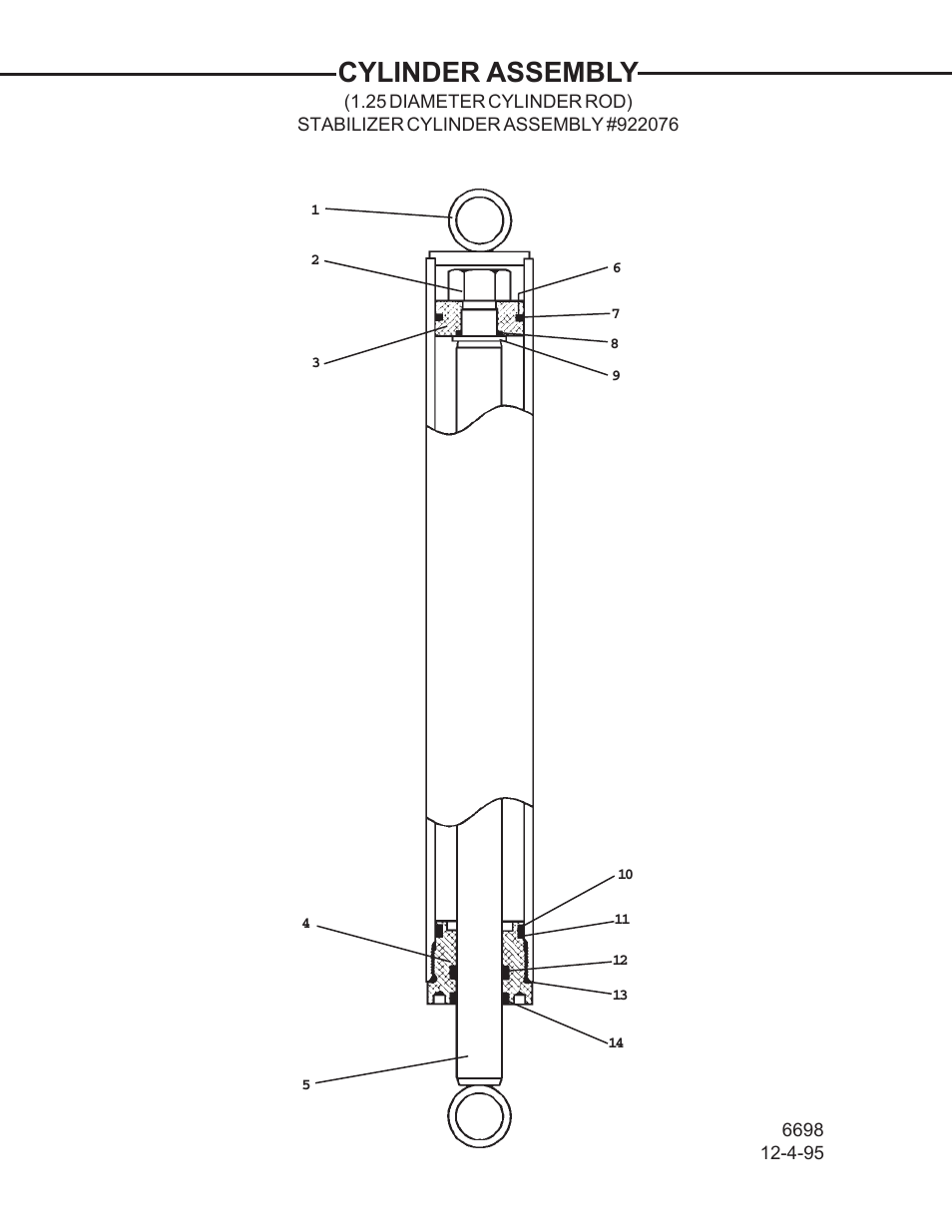 Cylinder assembly | Allmand Brothers TLB 509A BACKHOE User Manual | Page 29 / 58