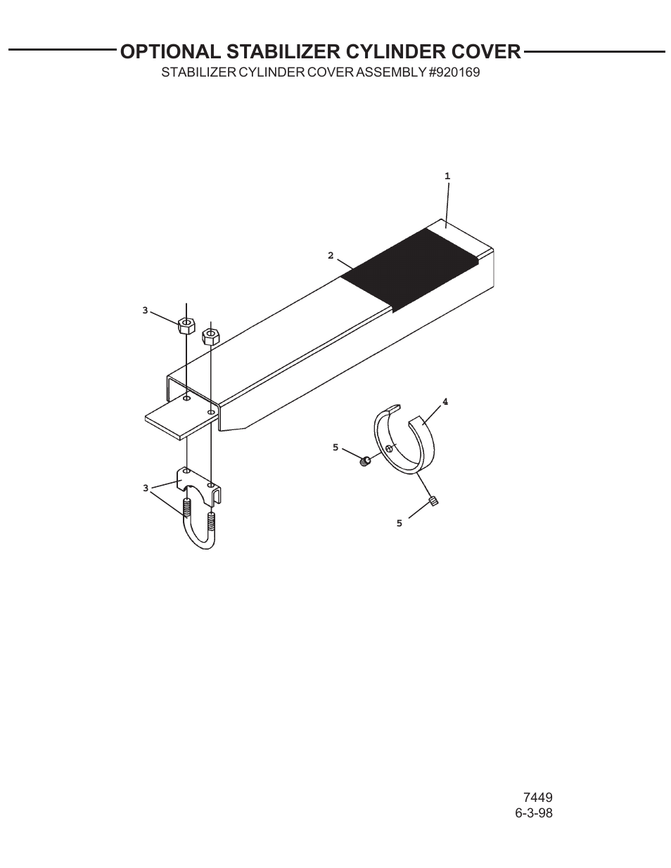 Optional stabilizer cylinder cover | Allmand Brothers TLB 509A BACKHOE User Manual | Page 45 / 58