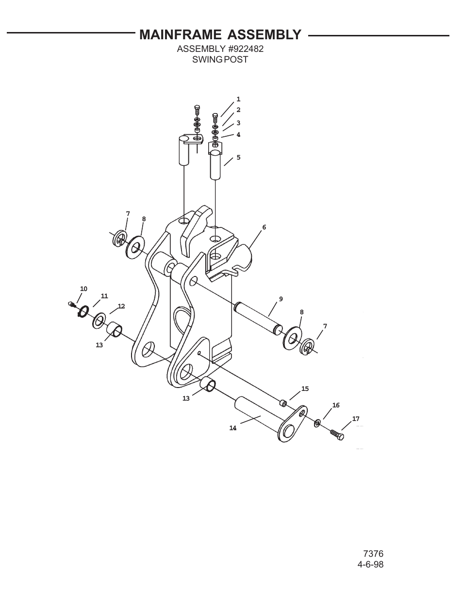Mainframe assembly | Allmand Brothers TLB 509A BACKHOE User Manual | Page 5 / 58