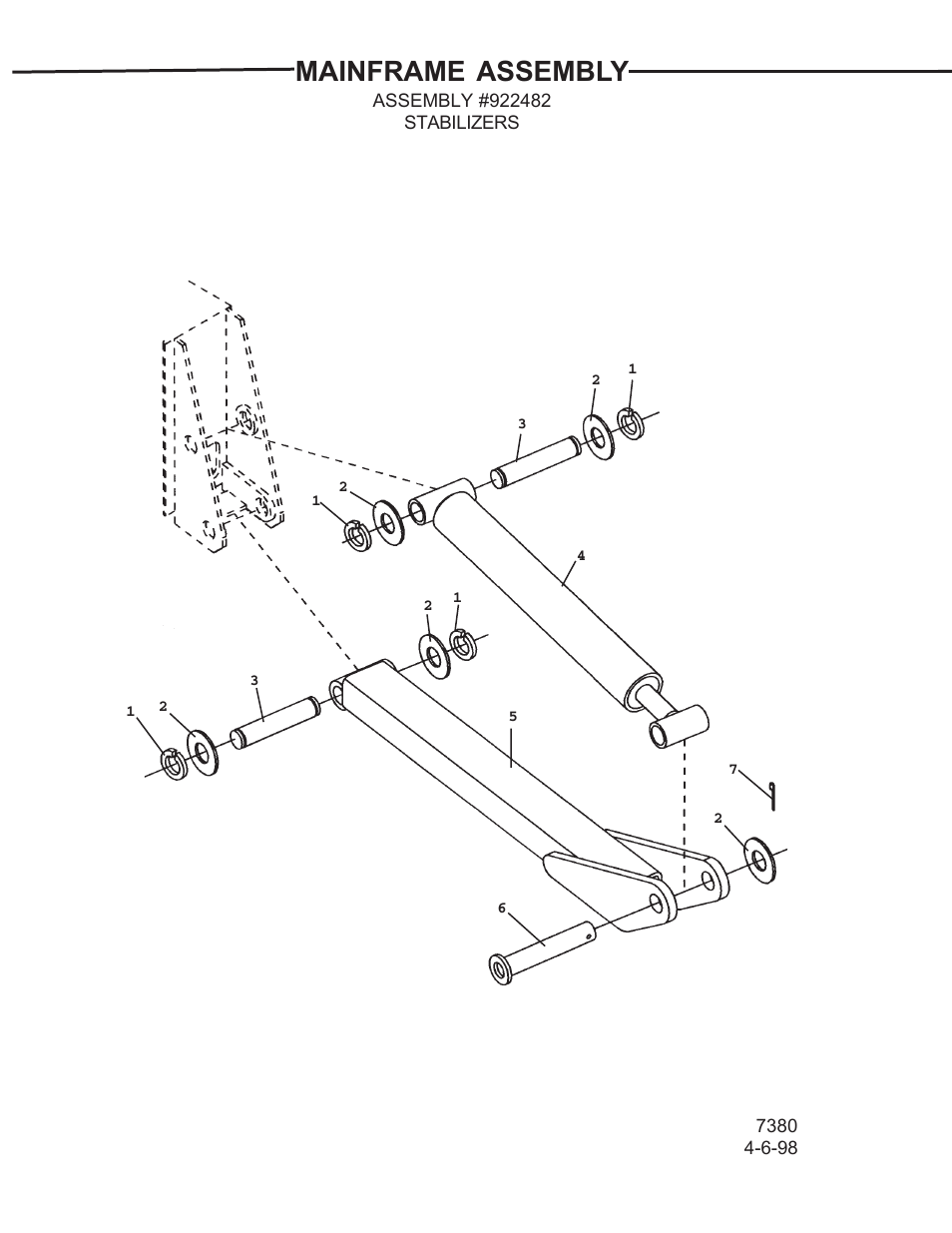 Mainframe assembly | Allmand Brothers TLB 509A BACKHOE User Manual | Page 9 / 58
