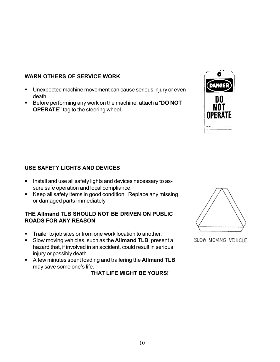 Allmand Brothers TLB 535 User Manual | Page 10 / 51