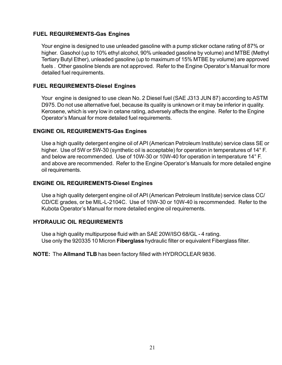 Allmand Brothers TLB 535 User Manual | Page 21 / 51