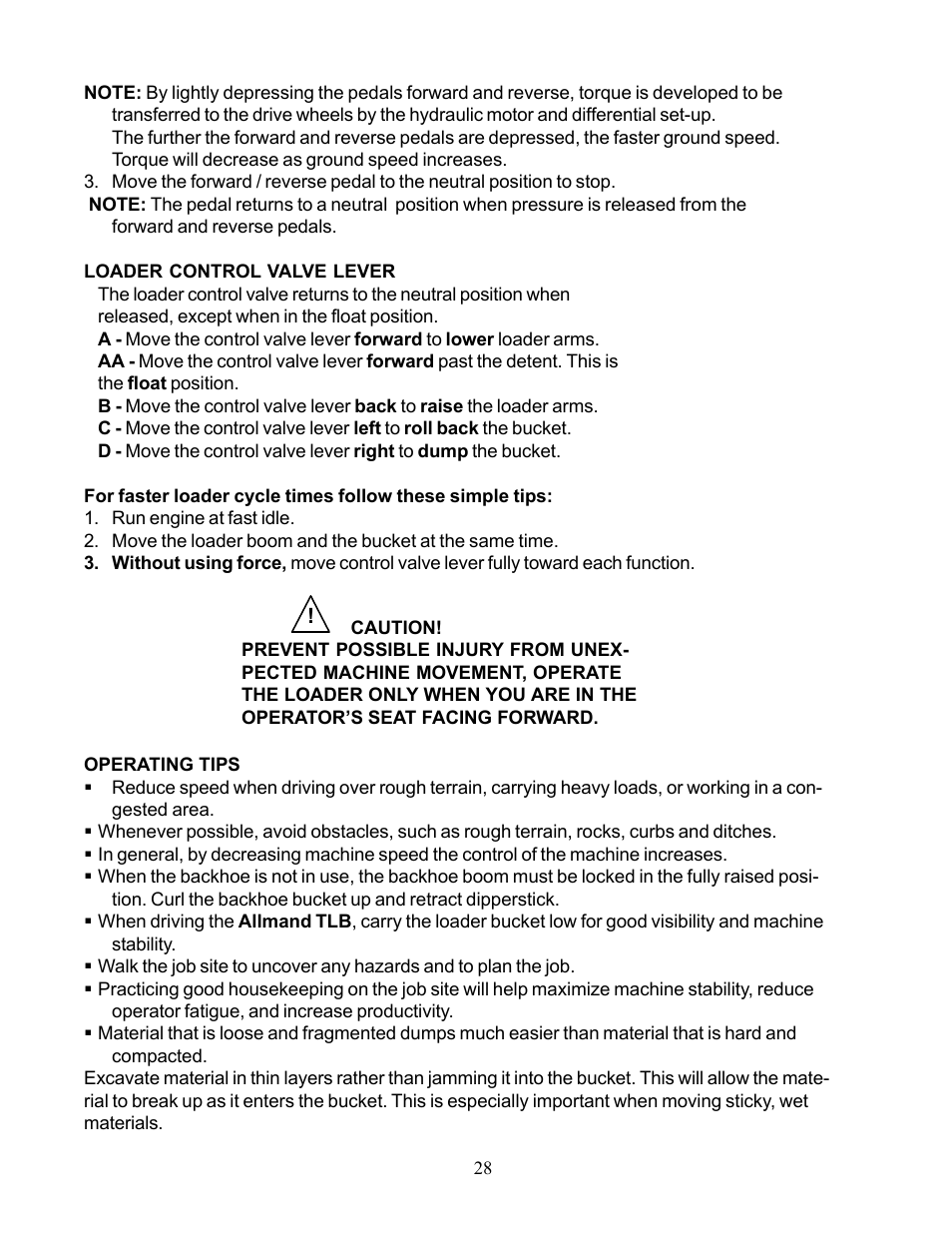 Allmand Brothers TLB 535 User Manual | Page 28 / 51