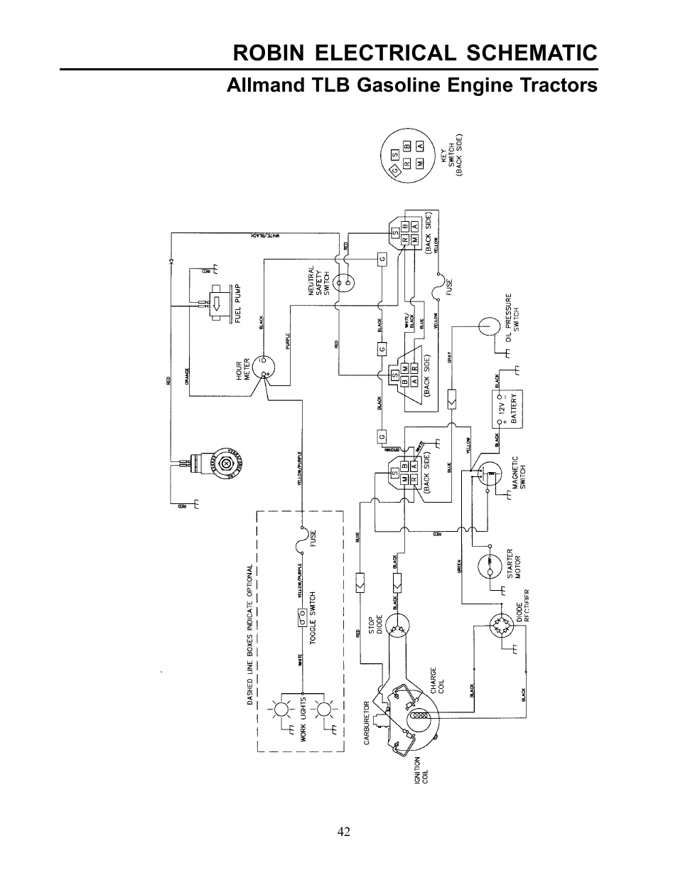 Robin electrical schematic | Allmand Brothers TLB 535 User Manual | Page 42 / 51