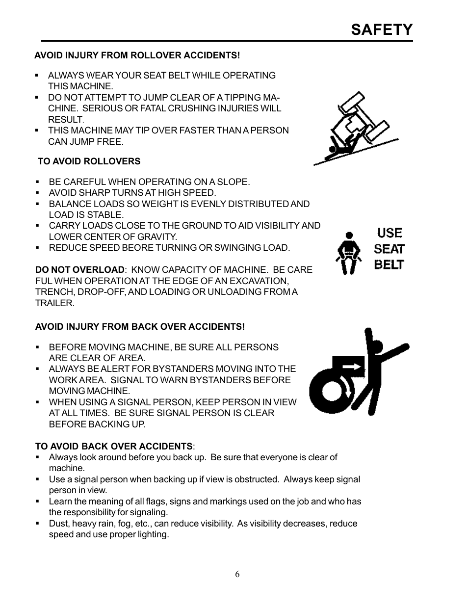 Safety | Allmand Brothers TLB 535 User Manual | Page 6 / 51