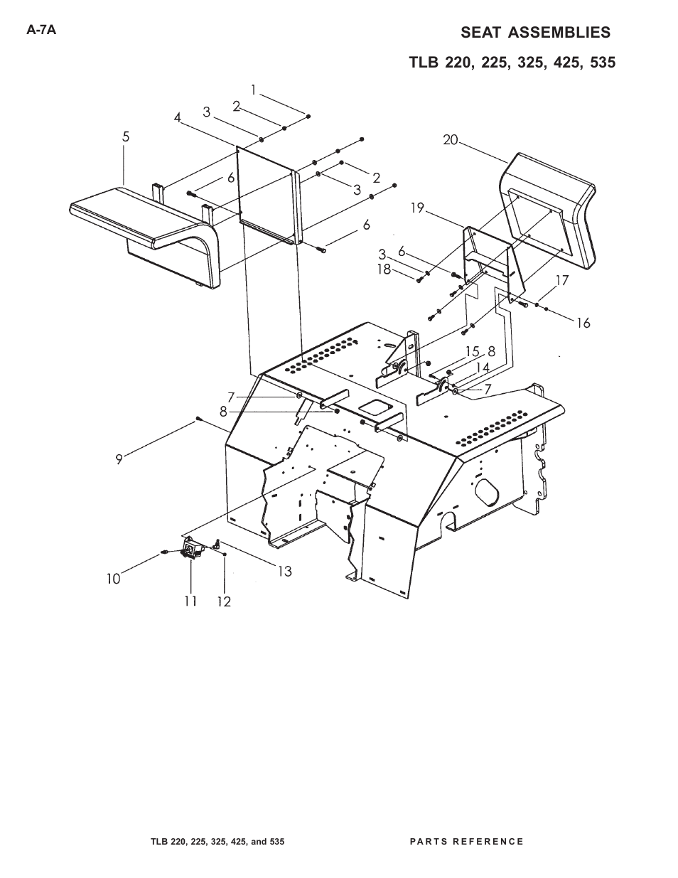 Seat assemblies | Allmand Brothers TLB 535 User Manual | Page 14 / 108