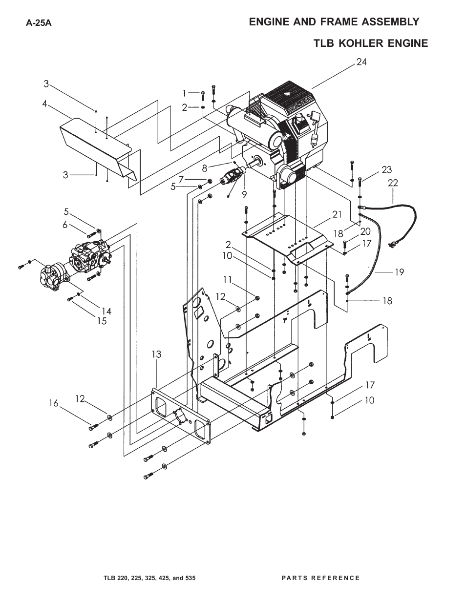 Tlb kohler engine engine and frame assembly | Allmand Brothers TLB 535 User Manual | Page 50 / 108