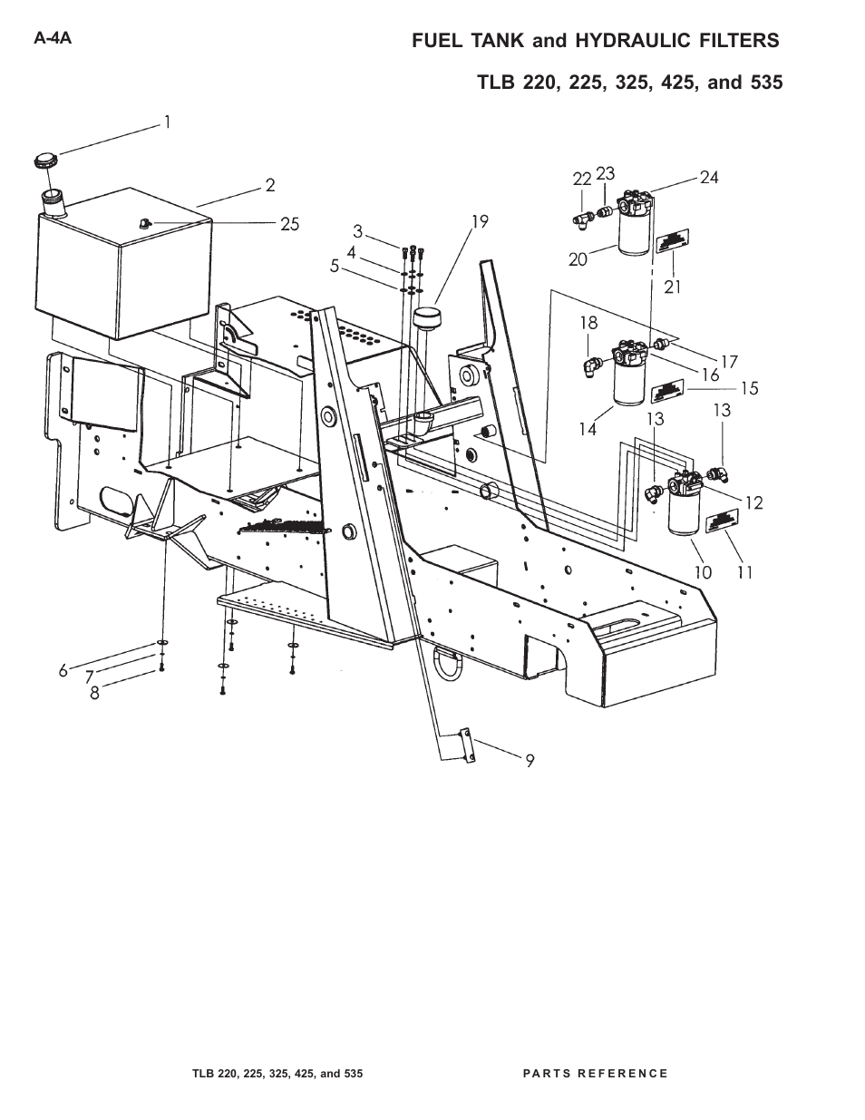 Fuel tank and hydraulic filters | Allmand Brothers TLB 535 User Manual | Page 8 / 108