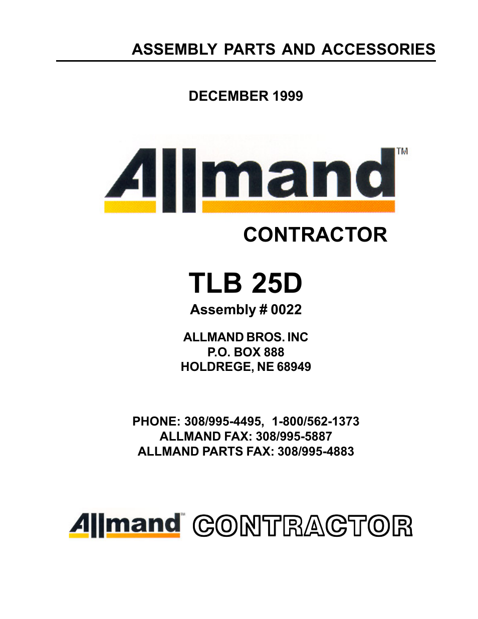 Allmand Brothers TLB25D User Manual | 91 pages
