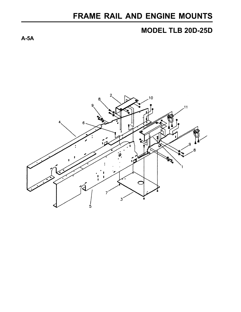 Frame rail and engine mounts | Allmand Brothers TLB25D User Manual | Page 18 / 91