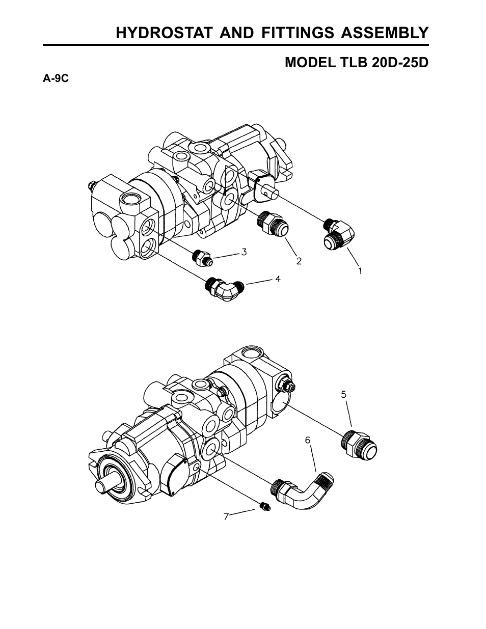 Hydrostat and fittings assembly | Allmand Brothers TLB25D User Manual | Page 36 / 91