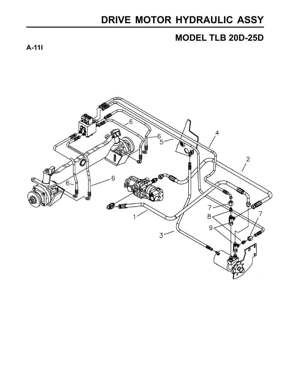 Drive motor hydraulic assy | Allmand Brothers TLB25D User Manual | Page 48 / 91