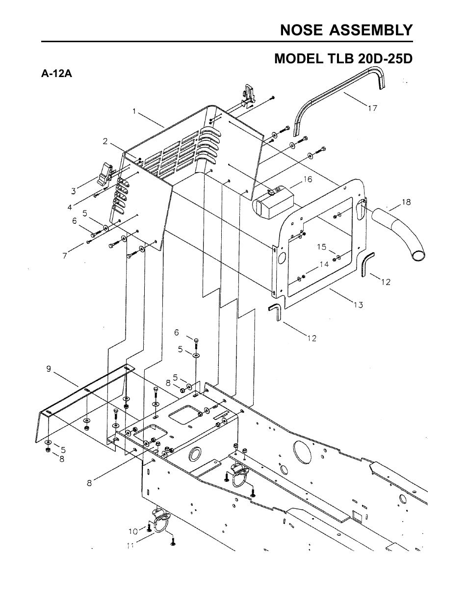 Nose assembly | Allmand Brothers TLB25D User Manual | Page 50 / 91