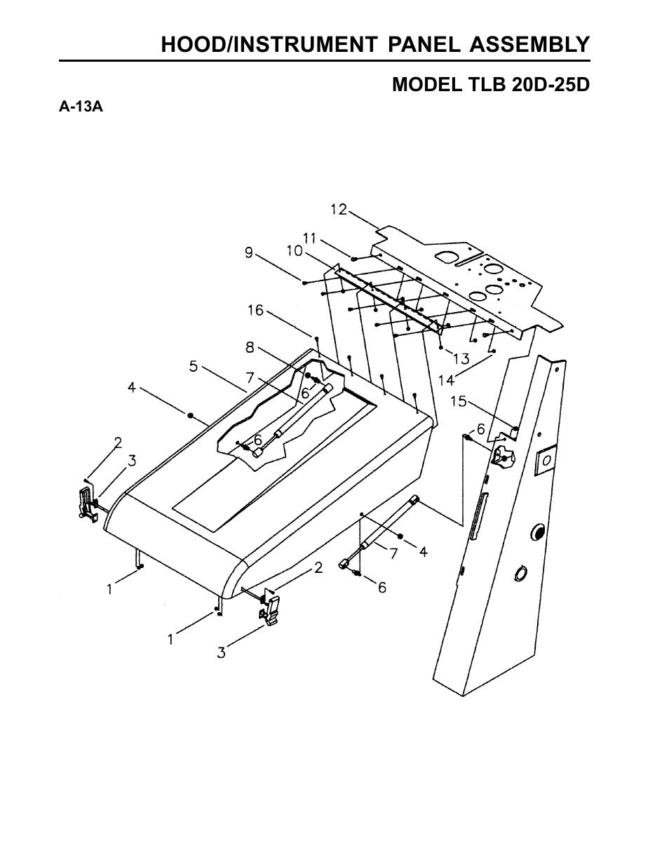 Hood/instrument panel assembly | Allmand Brothers TLB25D User Manual | Page 54 / 91