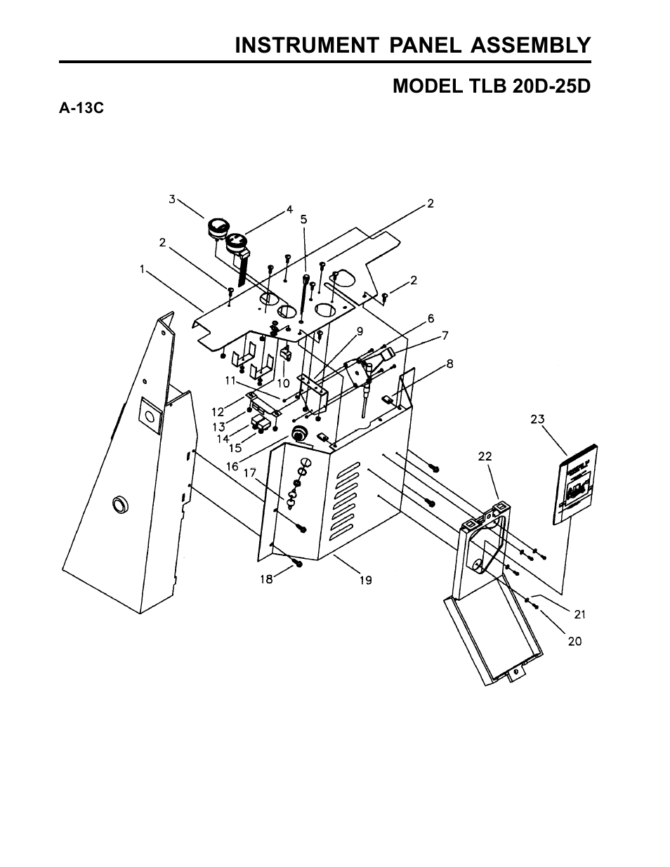 Instrument panel assembly | Allmand Brothers TLB25D User Manual | Page 56 / 91
