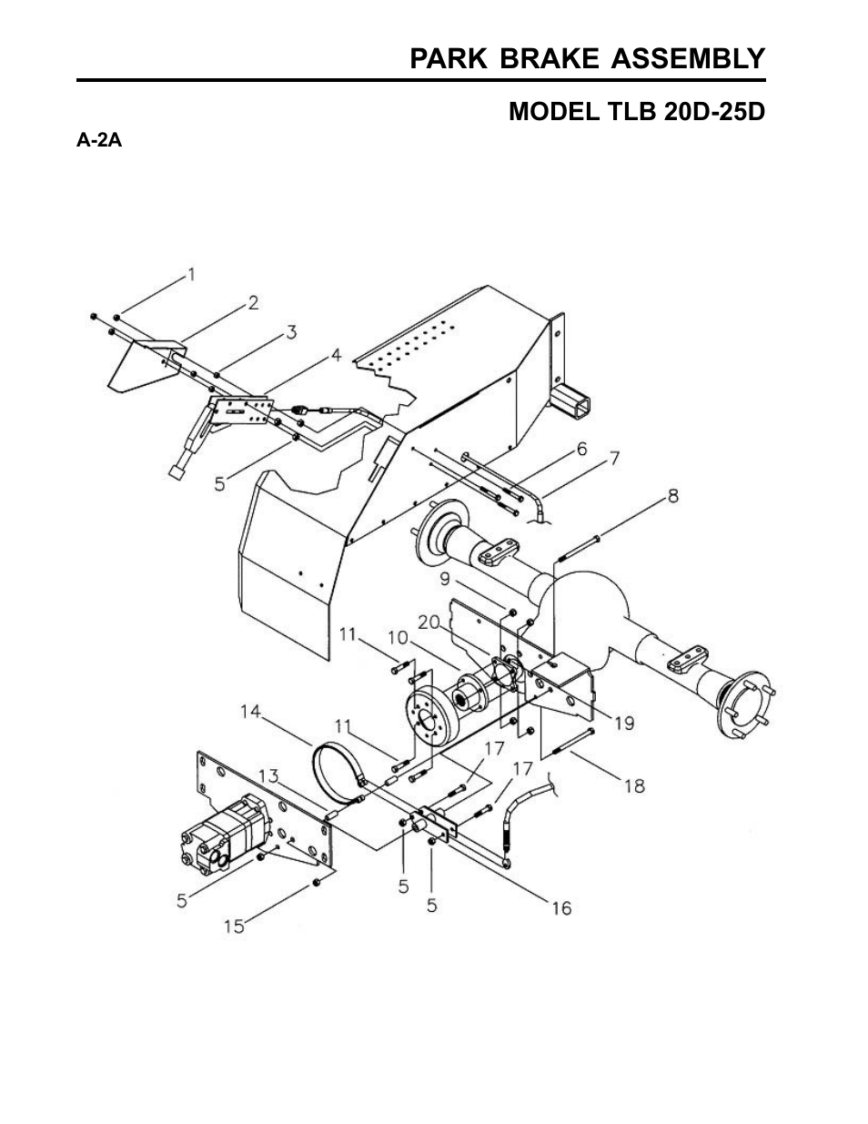 Park brake assembly | Allmand Brothers TLB25D User Manual | Page 6 / 91