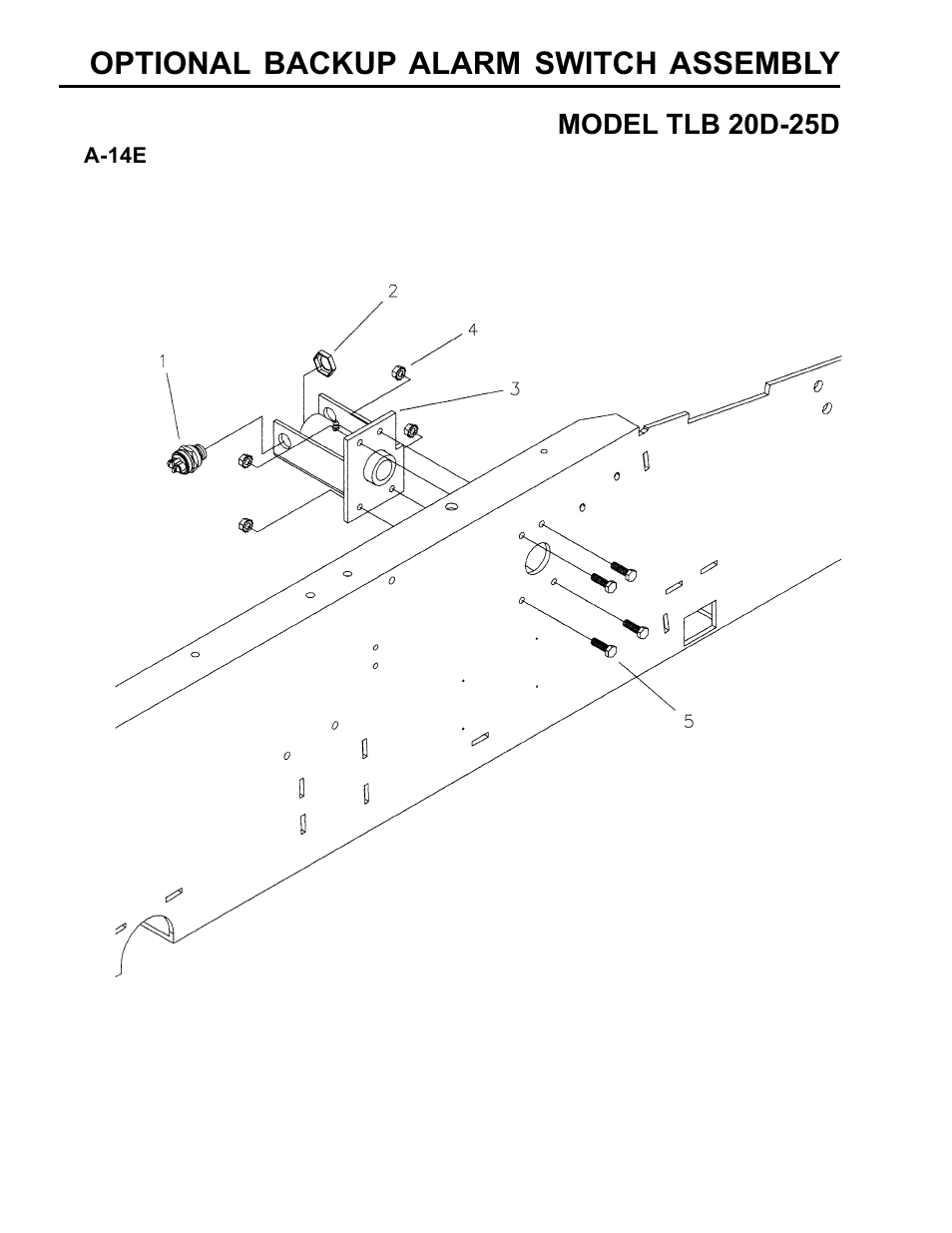 Optional backup alarm switch assembly | Allmand Brothers TLB25D User Manual | Page 62 / 91