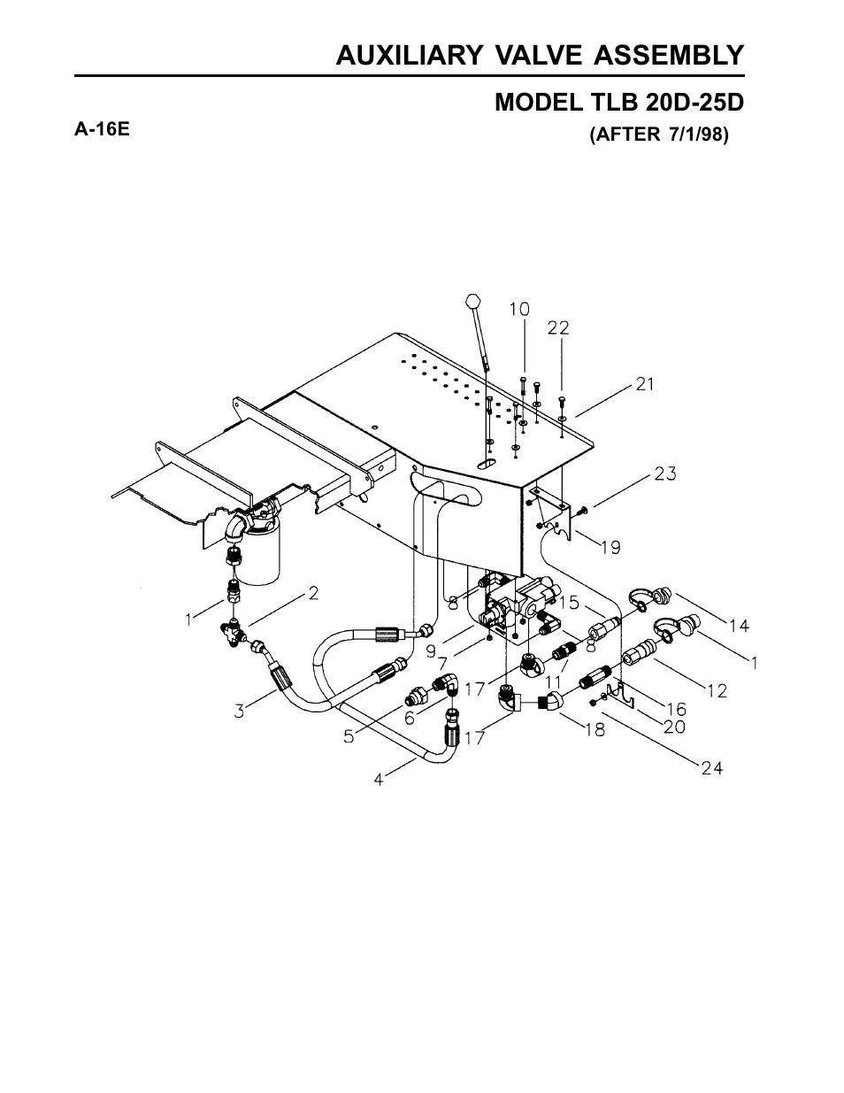 Auxiliary valve assembly | Allmand Brothers TLB25D User Manual | Page 72 / 91