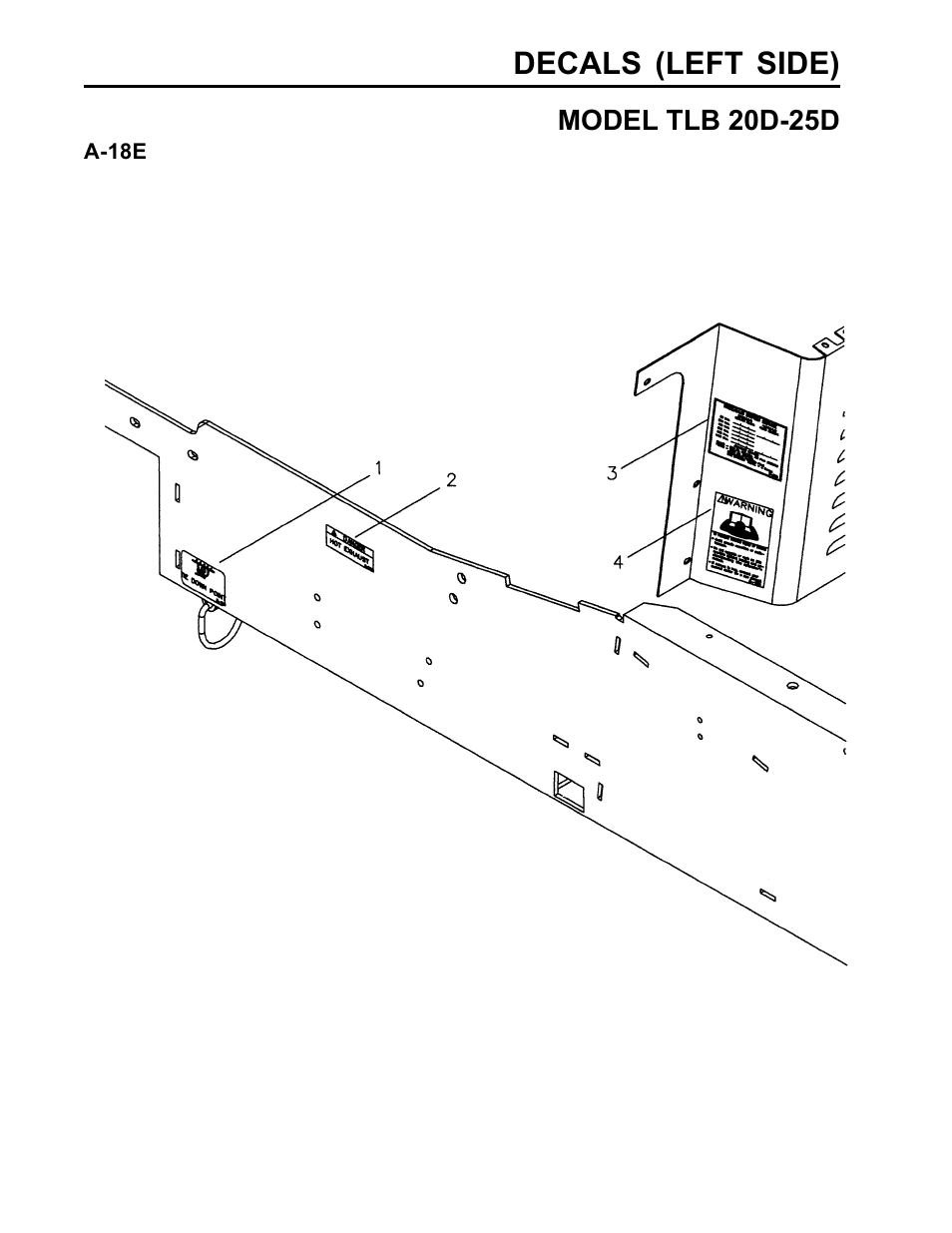 Decals (left side) | Allmand Brothers TLB25D User Manual | Page 80 / 91
