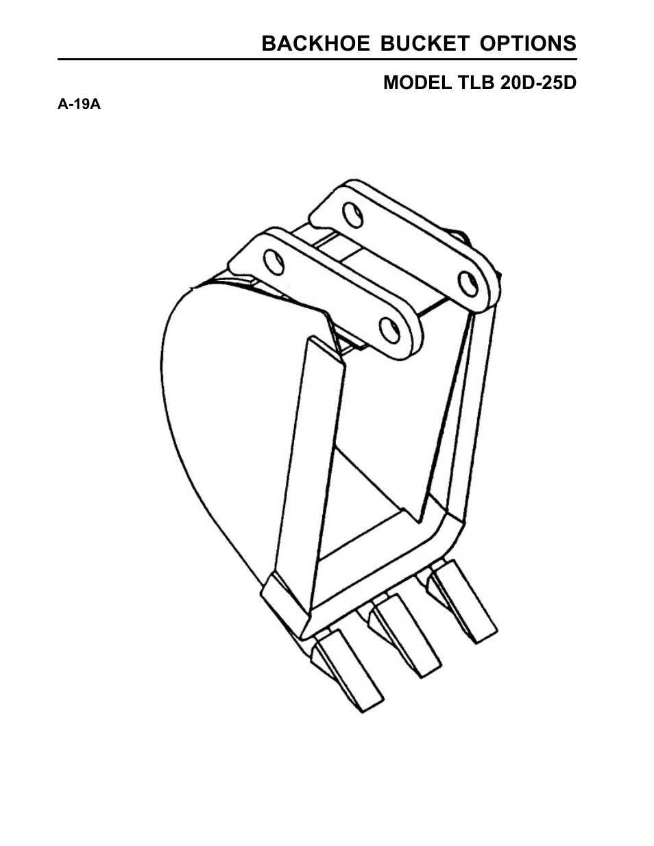 Backhoe bucket options | Allmand Brothers TLB25D User Manual | Page 88 / 91
