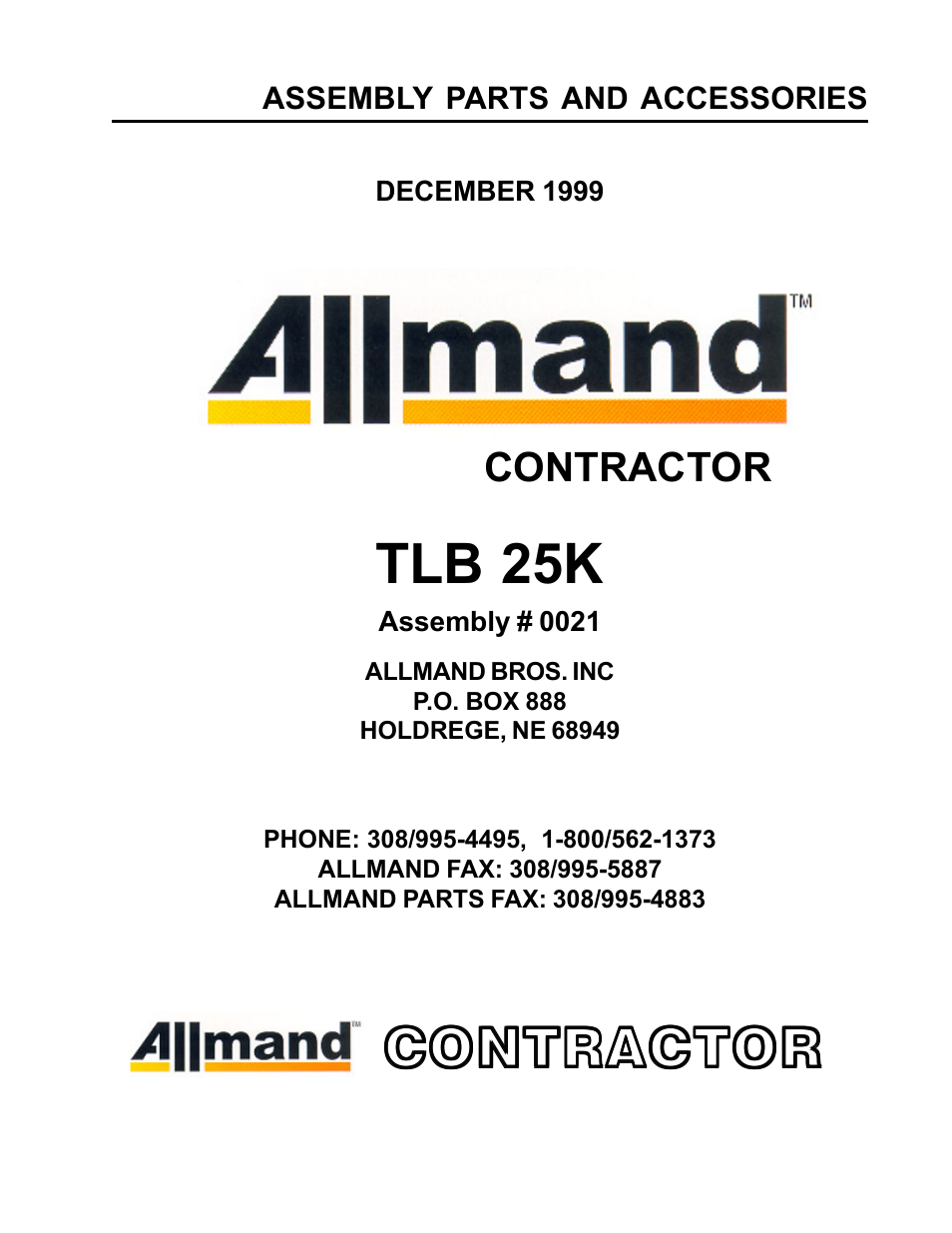 Allmand Brothers TLB25K User Manual | 88 pages