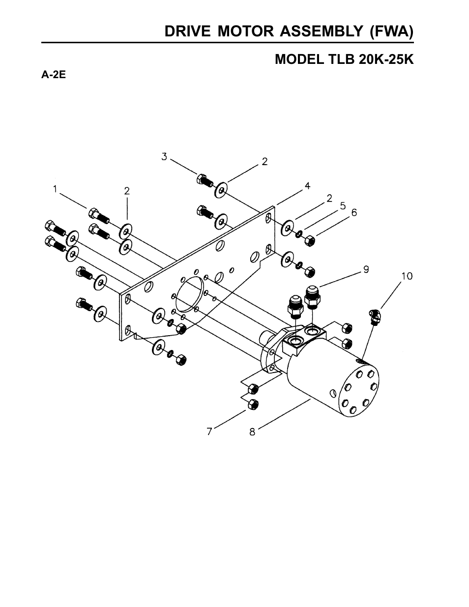 Drive motor assembly (fwa) | Allmand Brothers TLB25K User Manual | Page 10 / 88