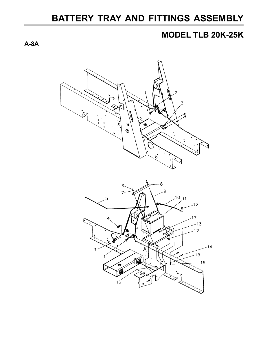 Battery tray and fittings assembly | Allmand Brothers TLB25K User Manual | Page 30 / 88