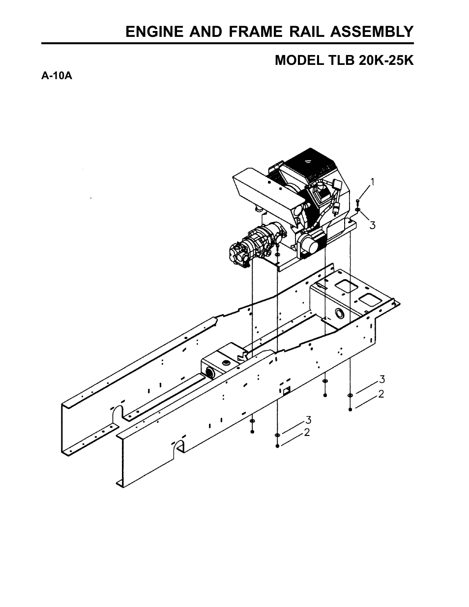 Engine and frame rail assembly | Allmand Brothers TLB25K User Manual | Page 36 / 88