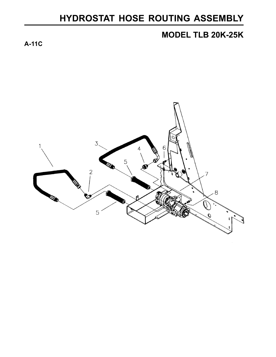 Hydrostat hose routing assembly | Allmand Brothers TLB25K User Manual | Page 40 / 88