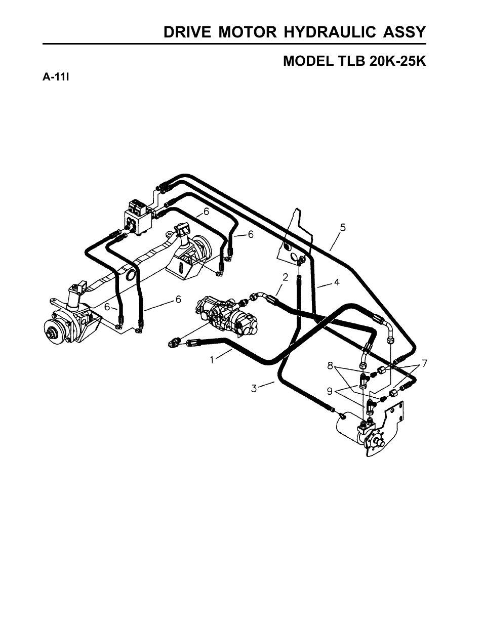 Drive motor hydraulic assy | Allmand Brothers TLB25K User Manual | Page 46 / 88