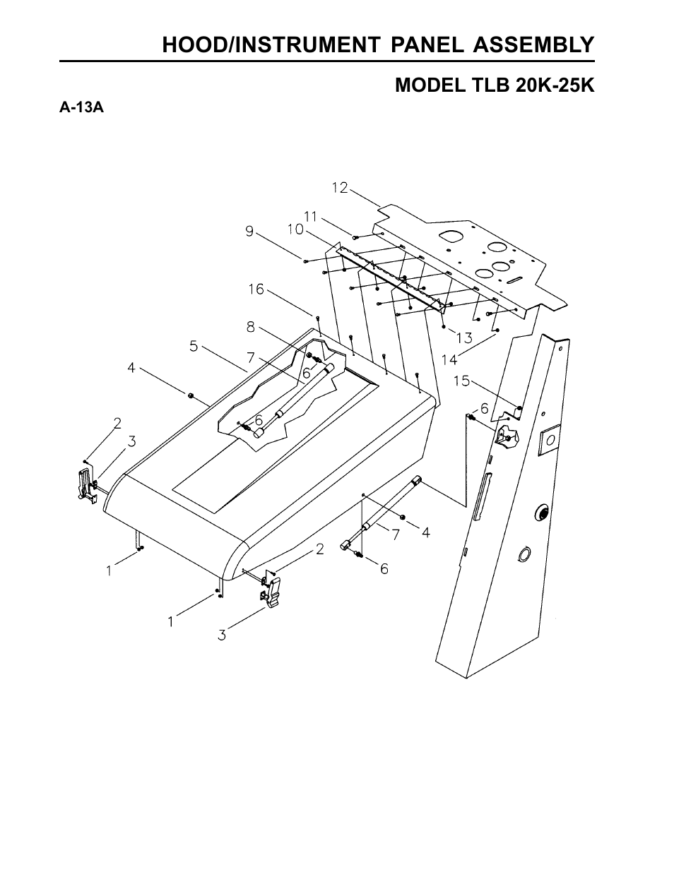 Hood/instrument panel assembly | Allmand Brothers TLB25K User Manual | Page 50 / 88