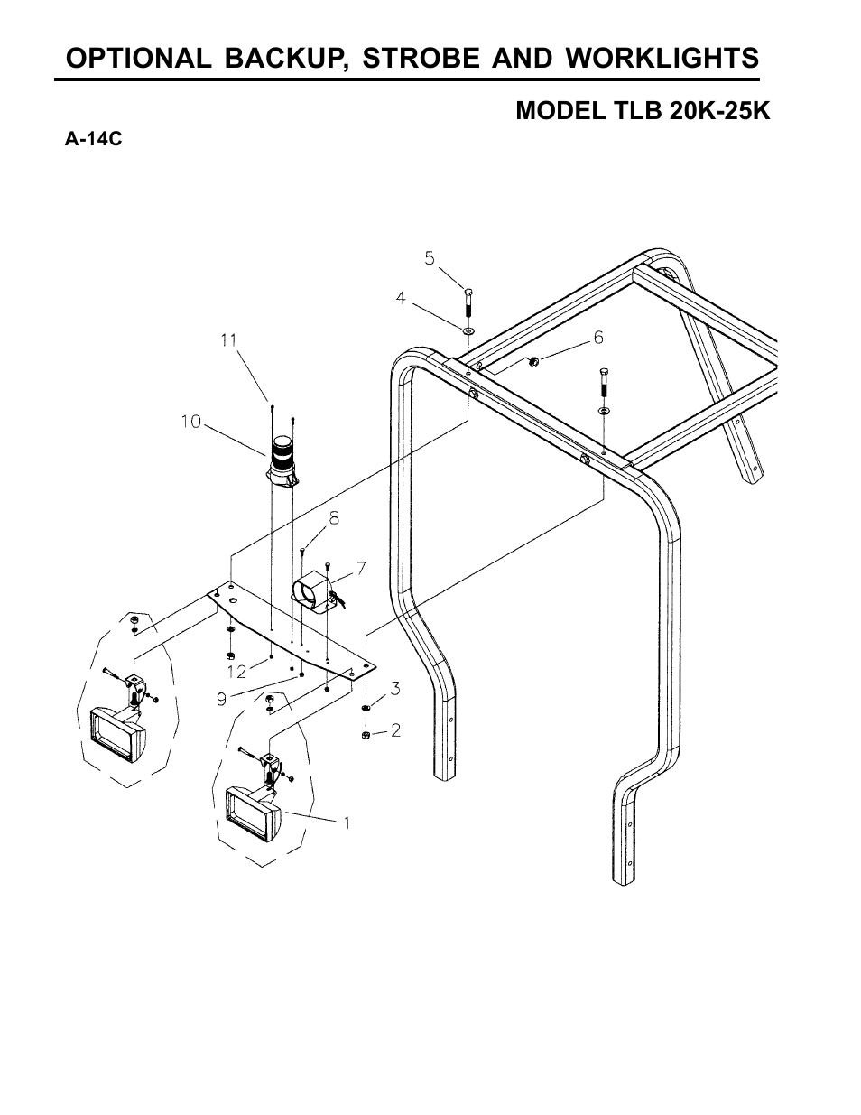 Optional backup, strobe and worklights | Allmand Brothers TLB25K User Manual | Page 56 / 88