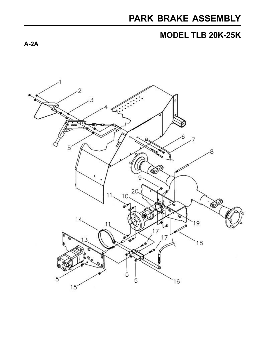 Park brake assembly | Allmand Brothers TLB25K User Manual | Page 6 / 88