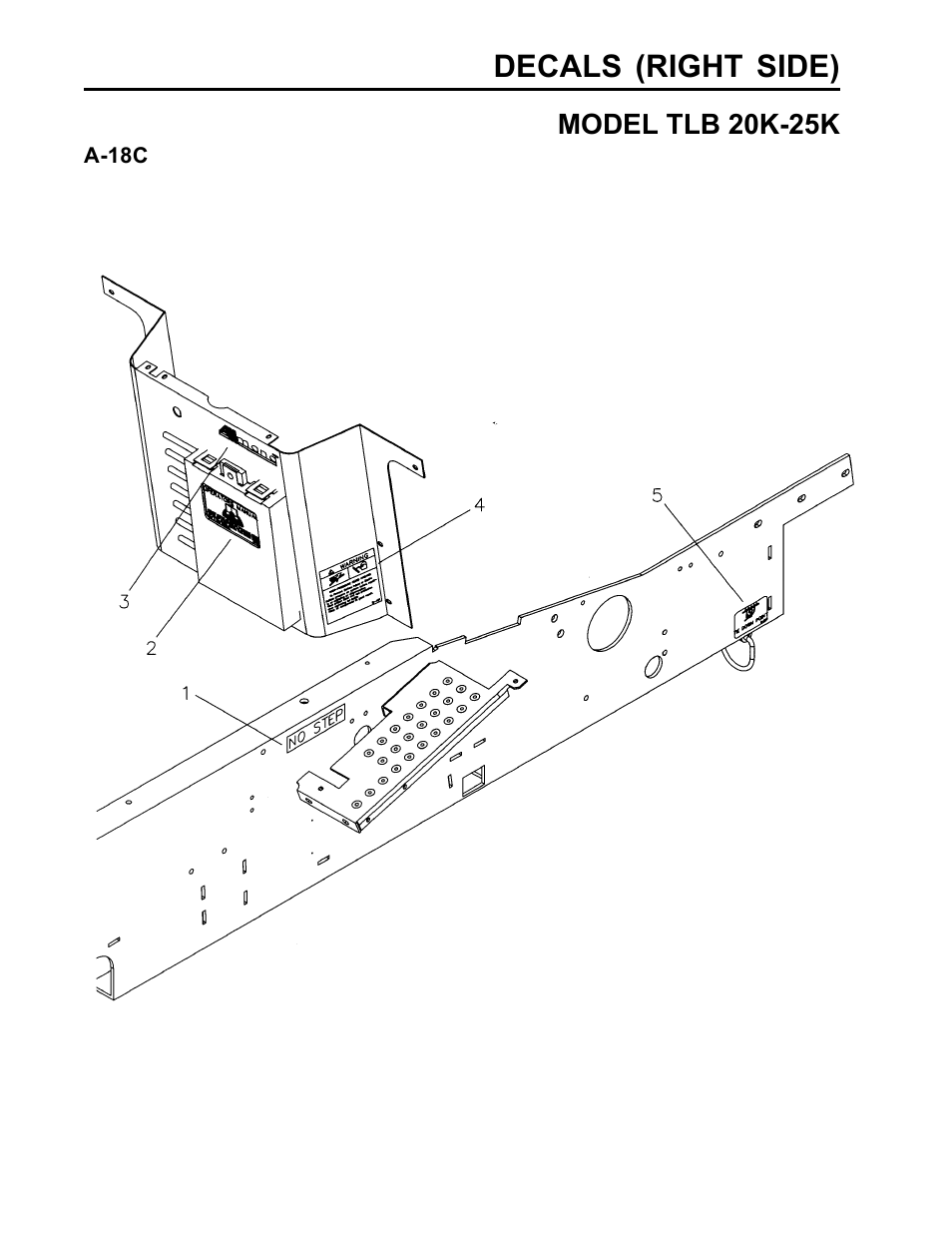 Decals (right side) | Allmand Brothers TLB25K User Manual | Page 74 / 88