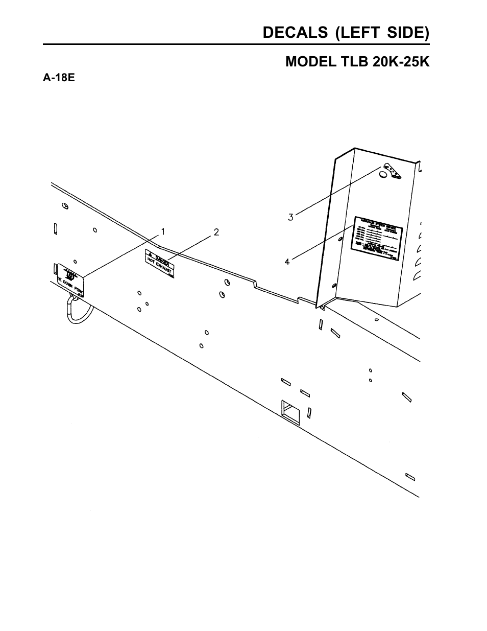 Decals (left side) | Allmand Brothers TLB25K User Manual | Page 76 / 88