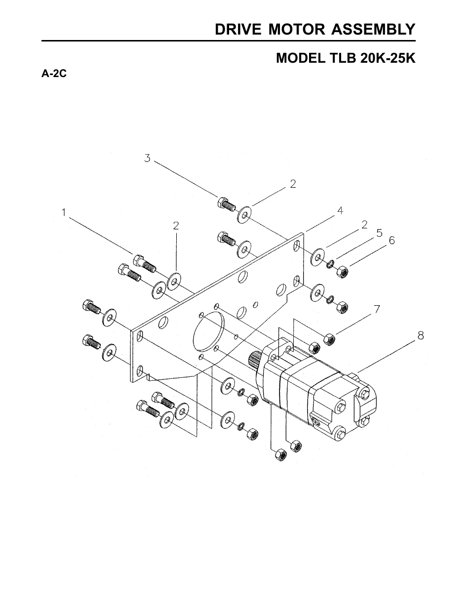 Drive motor assembly | Allmand Brothers TLB25K User Manual | Page 8 / 88