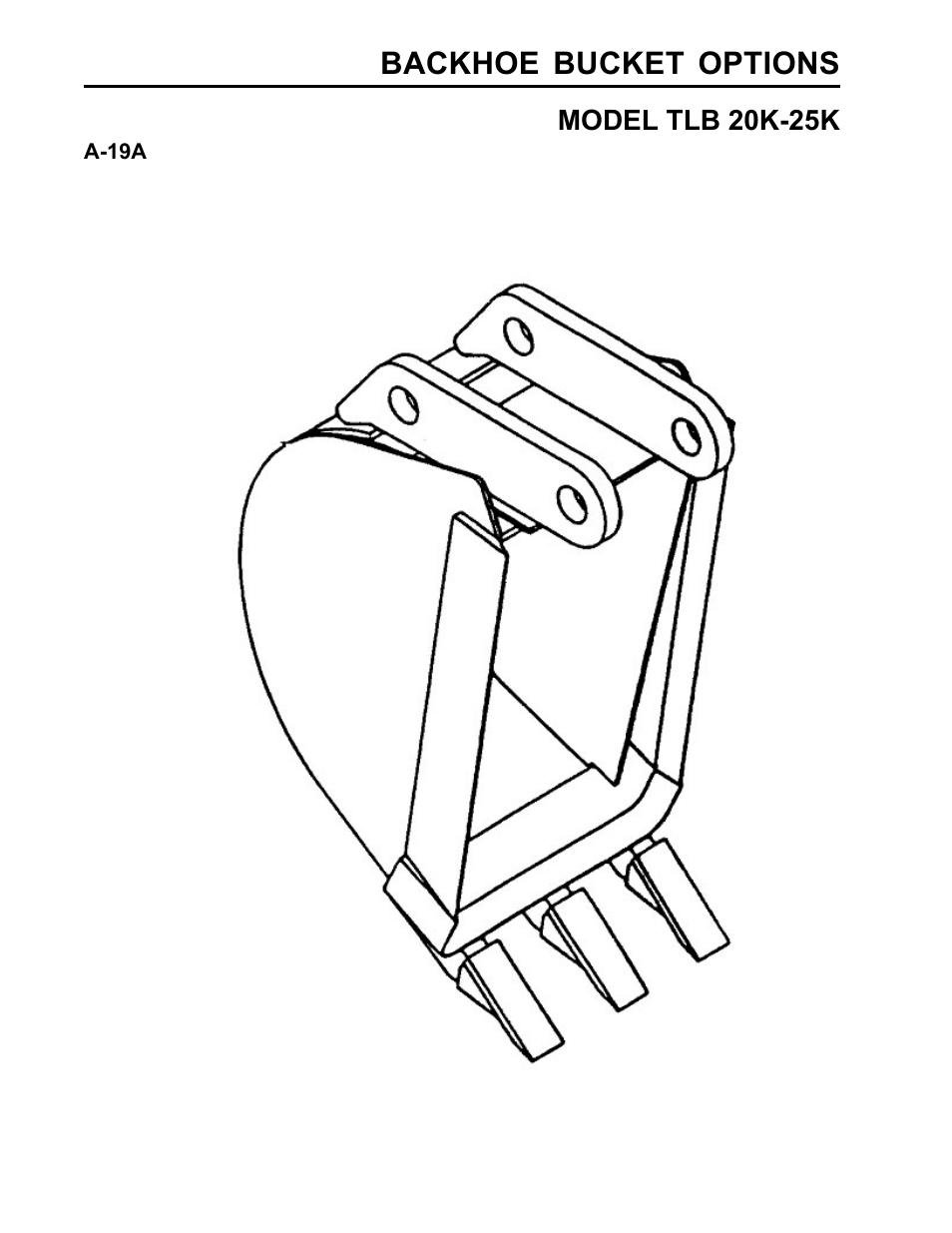 Backhoe bucket options | Allmand Brothers TLB25K User Manual | Page 84 / 88